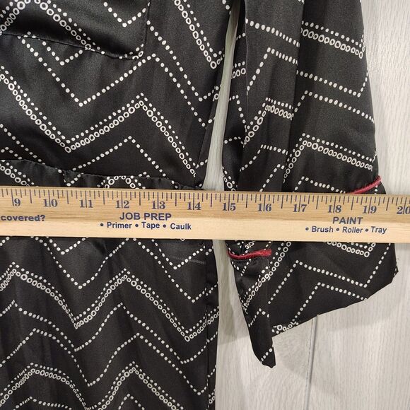 Anthropologie Free People Black Silky Chevron Jumpsuit Size XS - Picture 11 of 15